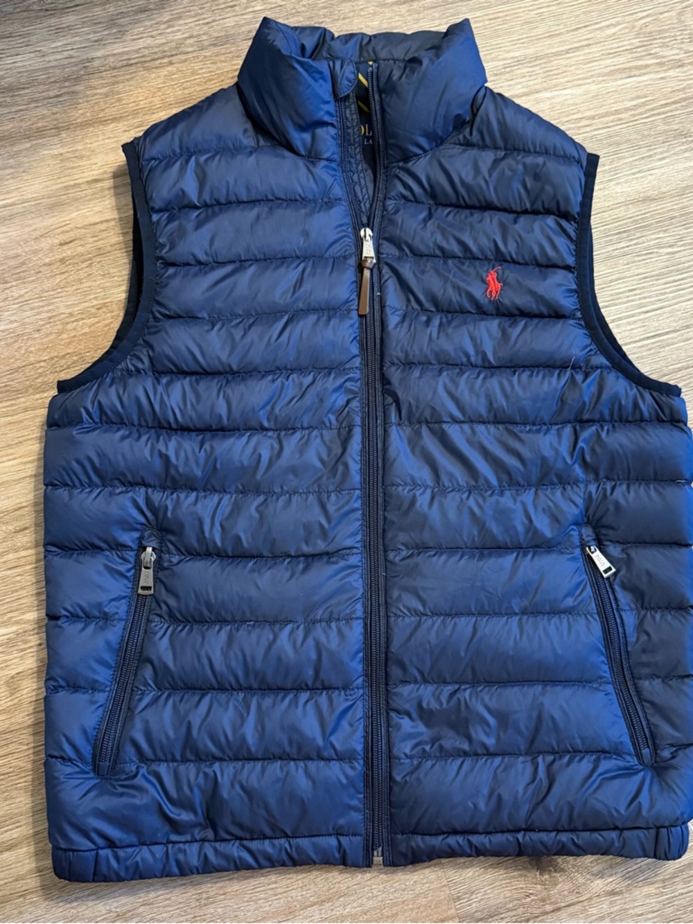 Polo Ralph Lauren Down Packable Puffer Vest Jacket Navy Blue Men's Size Small